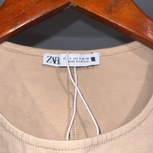 Zara tan brown crop top‎ - Picture 2 of 3